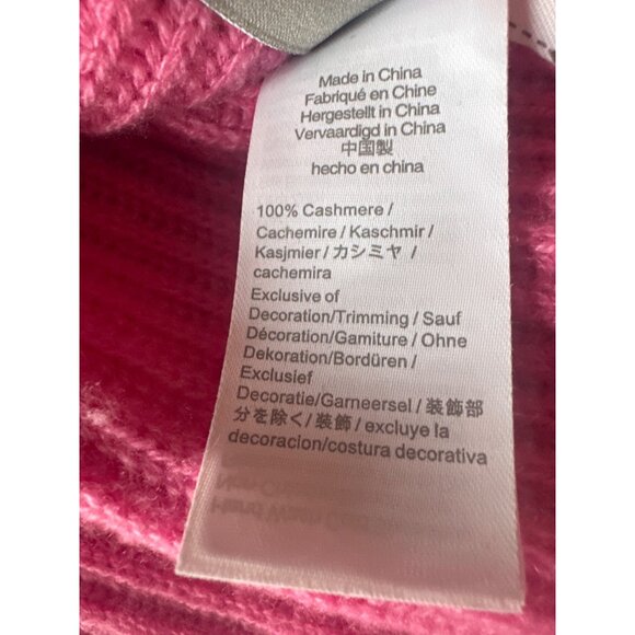 J. Crew Womens 100% Cashmere Ribbed Sweater S Pink Raglan Sleeve - Picture 5 of 7